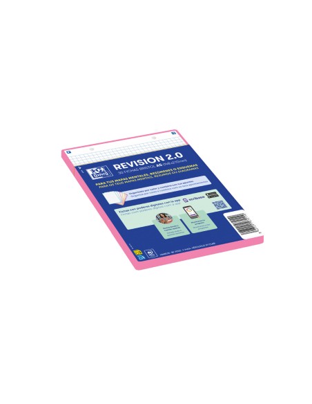 Ficha de revision oxford flashcards 2.0 148x210 mm 250 g cuadricula 5mm color rosa paquete de 30 unidades