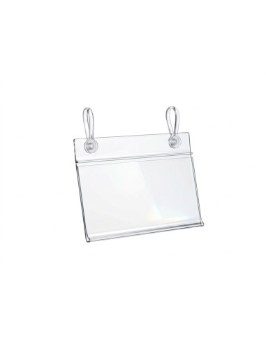 Soporte portaprecios q-connect con 2 agujeros y...