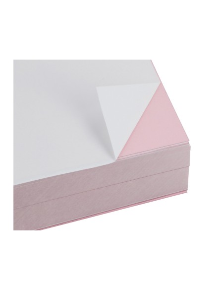 Papel autocopiativo liderpapel a4 prealzado duplicado blanco y rosa 80 g 500 hojas (250 juegos)