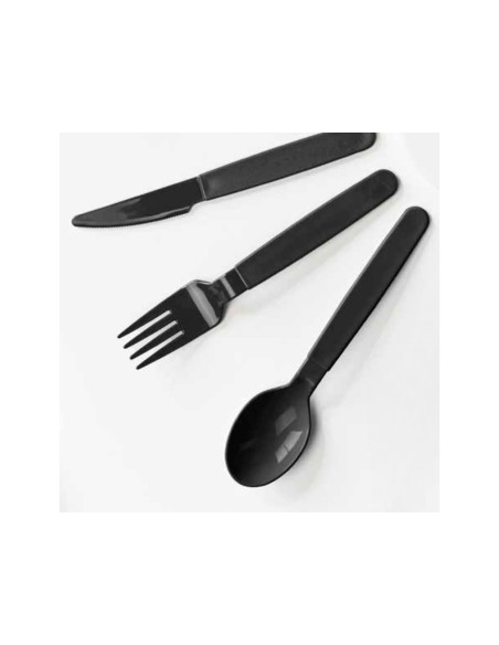 Cubierto polipropileno archivo 2000 libre bpa pack 1 cuchara + 1 tenedor + 1 cuchillo 18,5 cm color gris