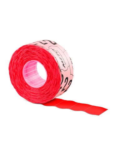 Etiquetas meto onduladas 26x12 mm rojo...