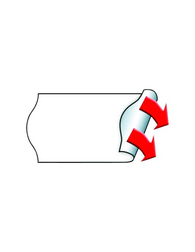 Etiquetas meto onduladas 26x12 mm lisa adh. 2...