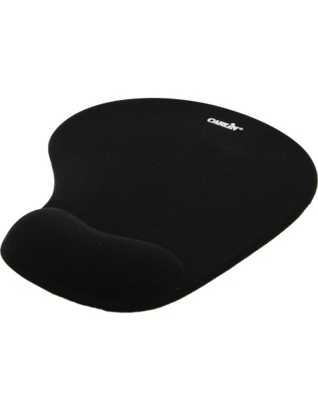 Alfombrilla para raton carlin reposamuñecas de gel color negro 190x230x20 mm