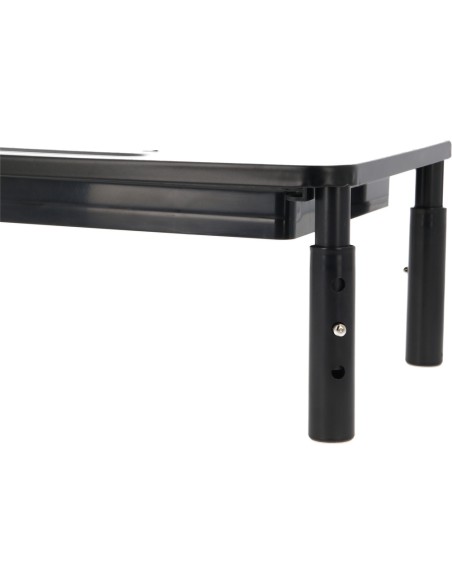Soporte q-connect para monitor metalico regulable en altura con bandeja 370x235x145 mm