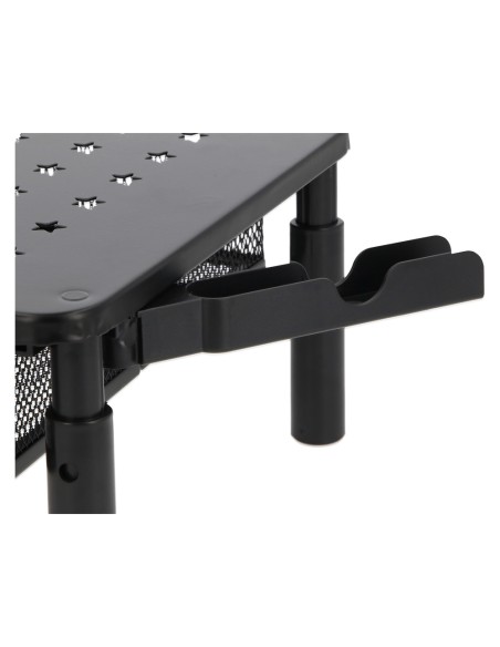 Soporte q-connect para monitor metalico regulable en altura con cajon y dos soportes para movil
