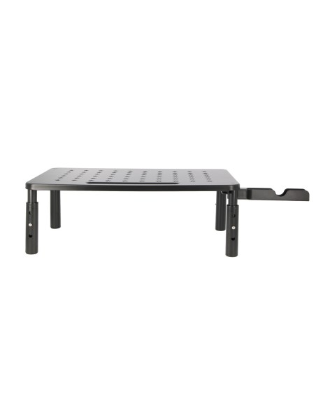 Soporte q-connect para monitor metalico regulable en altura con soporte para movil 371x235x145 mm