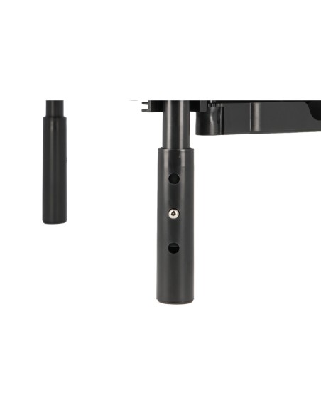 Soporte q-connect para monitor metalico regulable en altura con soporte para movil 371x235x145 mm
