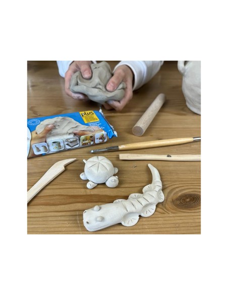 Pasta de modelar sio-2 plus color blanco natural paquete de 5 kg