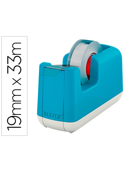 Portarrollo sobremesa leitz cosy plastico para cintas 33 m color azul