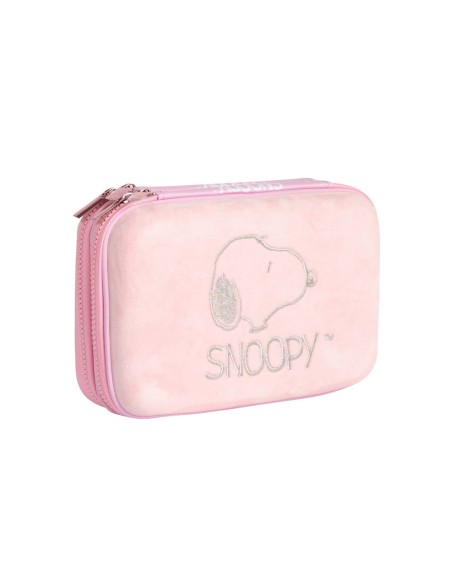 Estuche portatodo mooving snoopy doble cremallera eva 225x150x60 mm