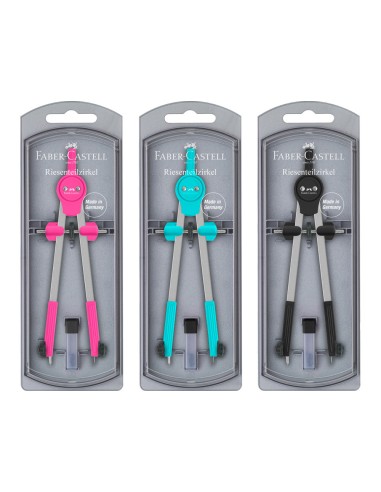 Compas bigotera faber castell gigante colores...