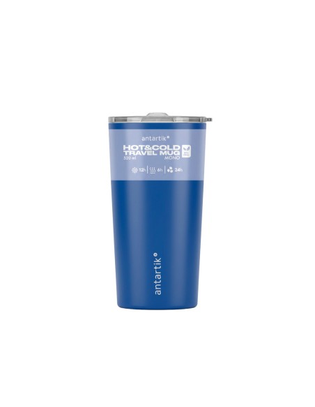 Vaso termico antartik mono tapa hermetica acero inoxidable libre de bpa azul marino 520 ml