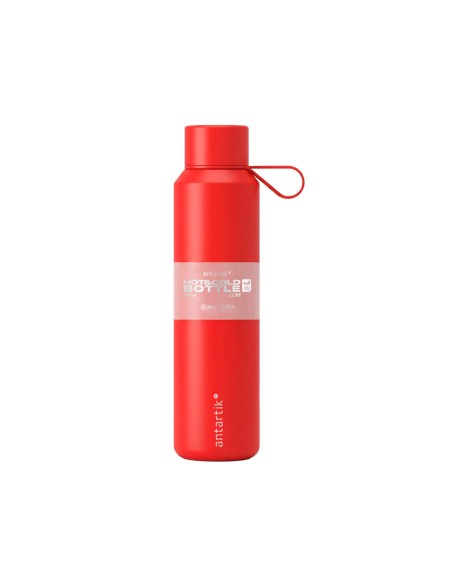 Botella portaliquidos antartik core isotermica acero inoxidable libre de bpa rojo 600 ml