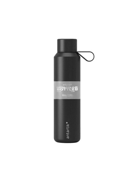 Botella portaliquidos antartik core isotermica acero inoxidable libre de bpa negro 600 ml