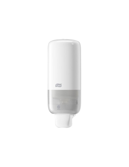Dispensador de jabon y desinfectante tork s4 plastico blanco capacidad 1000 ml 305x122x106 mm