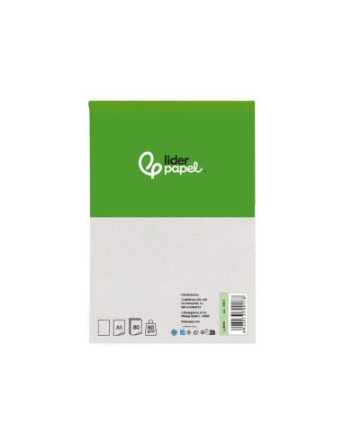 Bloc notas liderpapel liso a5 80 hojas 60 g/m2...