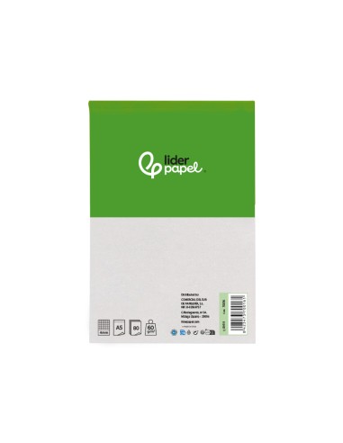 Bloc notas liderpapel cuadro 4 mm a5 80 hojas...