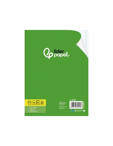 Bloc notas liderpapel horizontal a4 80 hojas...