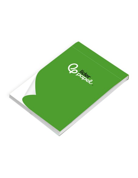 Bloc notas liderpapel liso a7 80 hojas 60g/m2 perforado