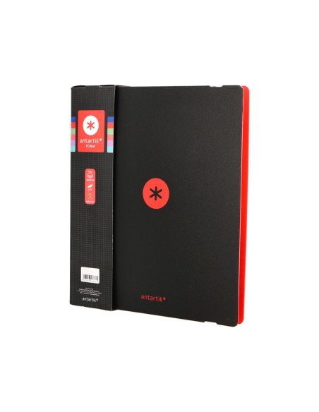 Carpeta 4 anillas de 35 mm mixtas antartik a4 foam bicolor negro rojo