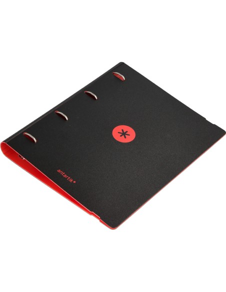 Carpeta 4 anillas de 35 mm mixtas antartik a4 foam bicolor negro rojo