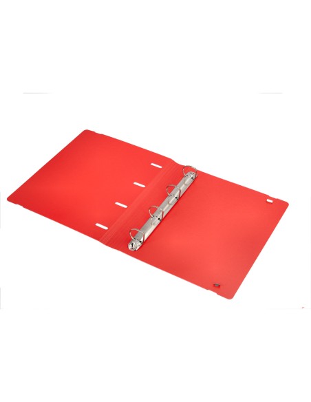 Carpeta 4 anillas de 35 mm mixtas antartik a4 foam bicolor negro rojo