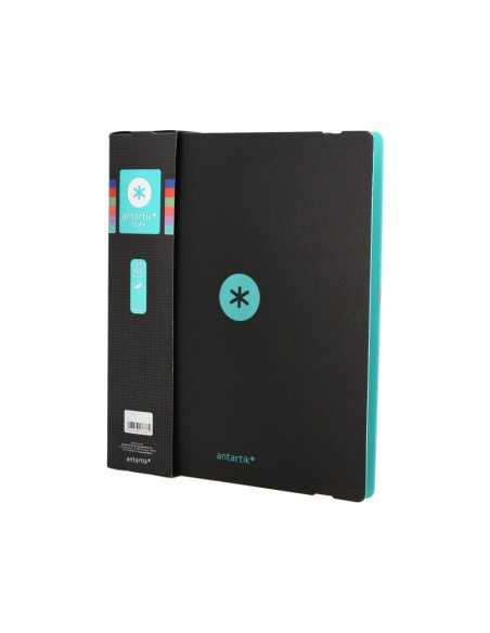 Carpeta 4 anillas de 35 mm mixtas antartik a4 foam bicolor negro menta