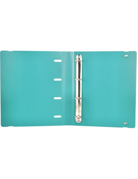 Carpeta 4 anillas de 35 mm mixtas antartik a4 foam bicolor negro menta