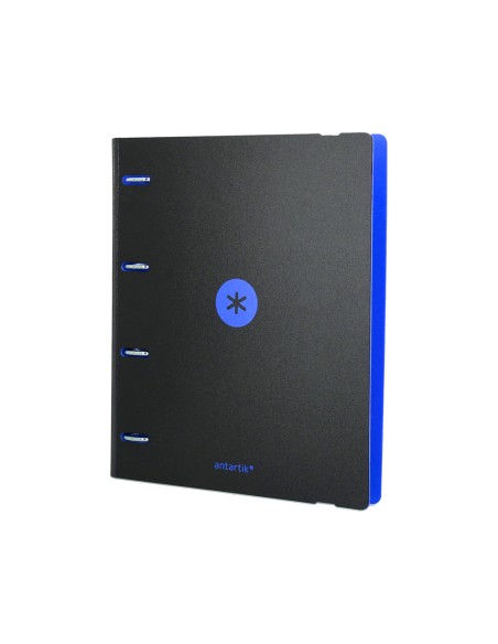 Carpeta 4 anillas de 35 mm mixtas antartik a4 foam bicolor negro azul