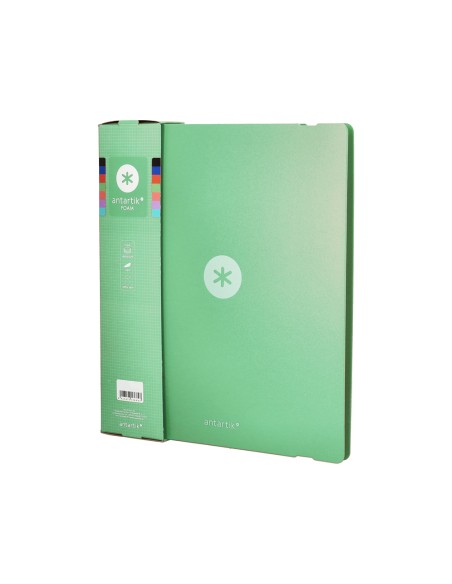 Carpeta 4 anillas de 35 mm mixtas antartik a4 foam color verde matcha
