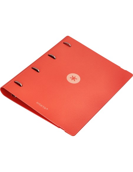 Carpeta 4 anillas de 35 mm mixtas antartik a4 foam color coral