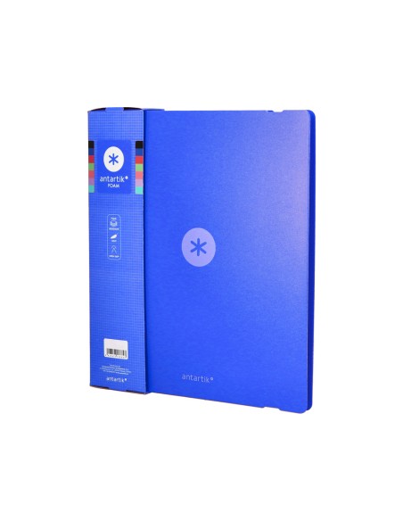 Carpeta 4 anillas de 35 mm mixtas antartik a4 foam color azul
