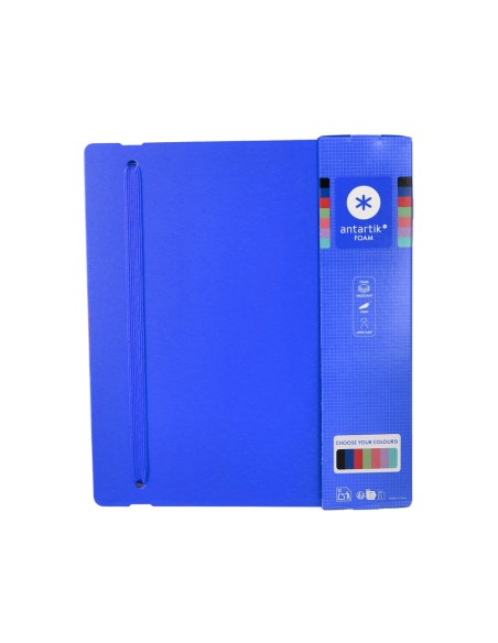 Carpeta 4 anillas de 35 mm mixtas antartik a4 foam color azul