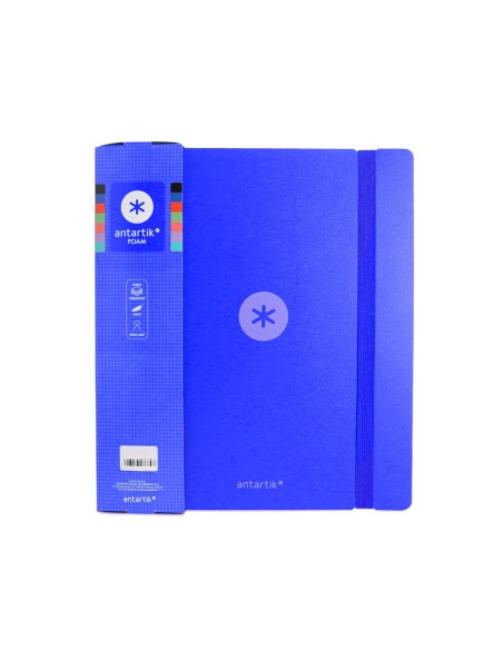 Carpeta 4 anillas de 35 mm mixtas antartik a4 foam color azul