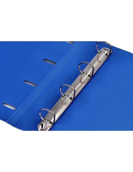 Carpeta con recambio antartik a4 cuadro 5mm foam 4 anillas 35mm mixtas bicolor negro azul