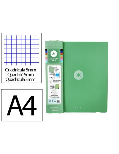 Carpeta con recambio antartik a4 cuadro 5mm...