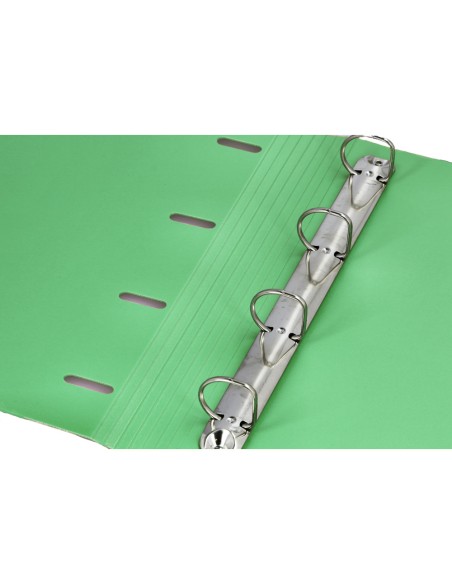 Carpeta con recambio antartik a4 cuadro 5mm foam 4 anillas 35mm mixtas color verde matcha