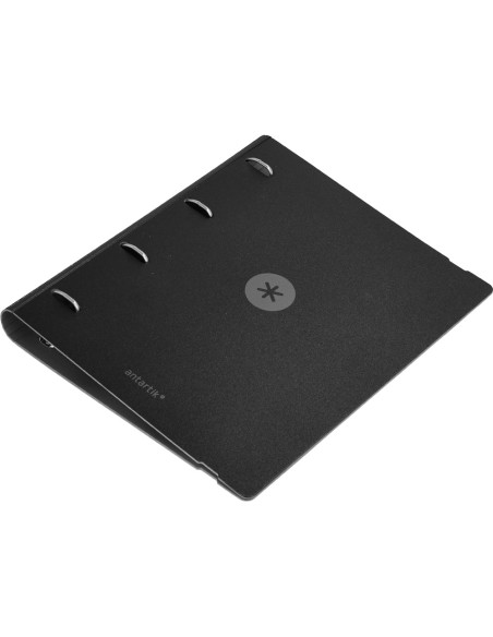 Carpeta con recambio antartik a4 cuadro 5mm foam 4 anillas 35mm mixtas color negro