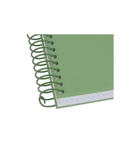 Cuaderno espiral antartik a4 tapa foam 80h 90gr cuadro 4mm con margen color verde matcha
