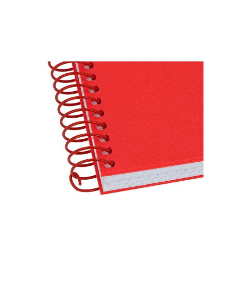 Cuaderno espiral antartik a4 tapa foam 80h 90gr cuadro 4mm con margen color rojo