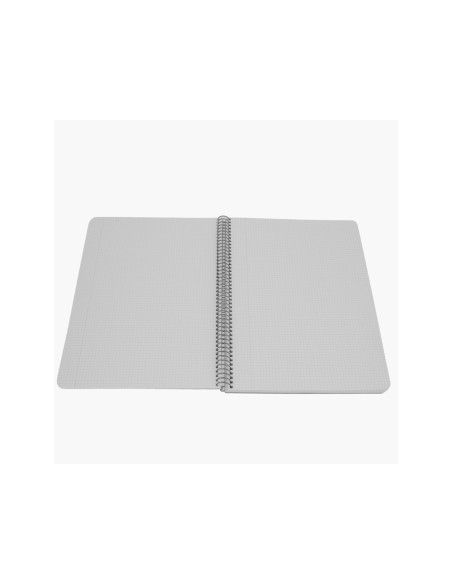 Cuaderno espiral antartik a4 tapa foam 80h 90gr cuadro 4mm con margen color negro