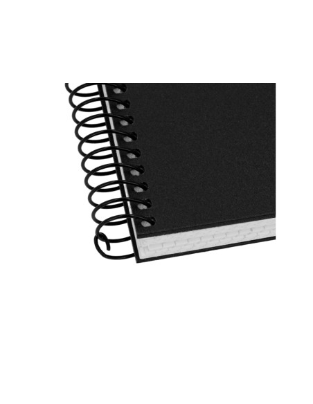 Cuaderno espiral antartik a4 tapa foam 80h 90gr cuadro 4mm con margen color negro