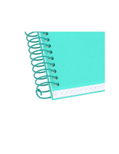 Cuaderno espiral antartik a4 tapa foam 80h 90gr cuadro 4mm con margen color menta