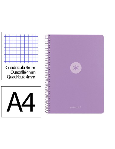 Cuaderno espiral antartik a4 tapa foam 80h 90gr...