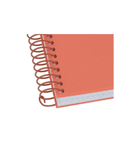 Cuaderno espiral antartik a4 tapa foam 80h 90gr cuadro 4mm con margen color coral