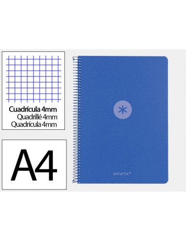Cuaderno espiral antartik a4 tapa foam 80h 90gr...