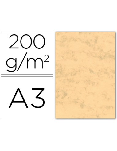 Cartulina marmoleada din a3 200 gr ocre paquete...