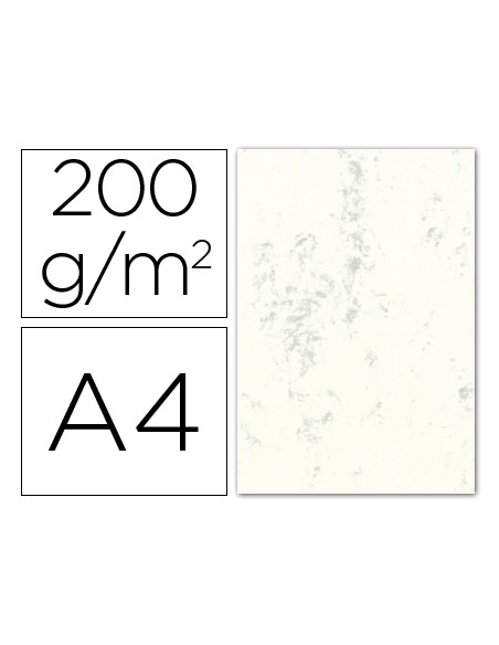 Cartulina marmoleada din a4 200 gr gris paquete de 100 hojas