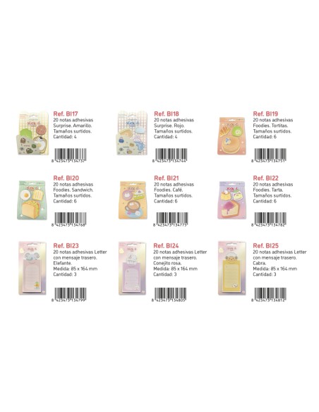 Bloc notas adhesivas imaginovo expositor sobremesa pvc 160 unidades surtidas 310x270x420 mm