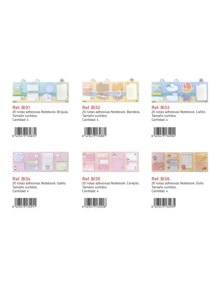 Bloc notas adhesivas imaginovo expositor sobremesa pvc 160 unidades surtidas 310x270x420 mm